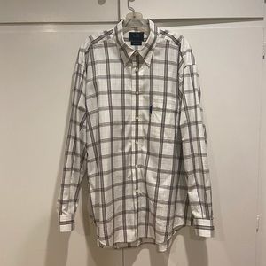 Façonnable Men’s Plaid Button Up Collared Shirt